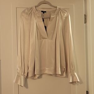 Rails Wynna Ivory Satin Shirt